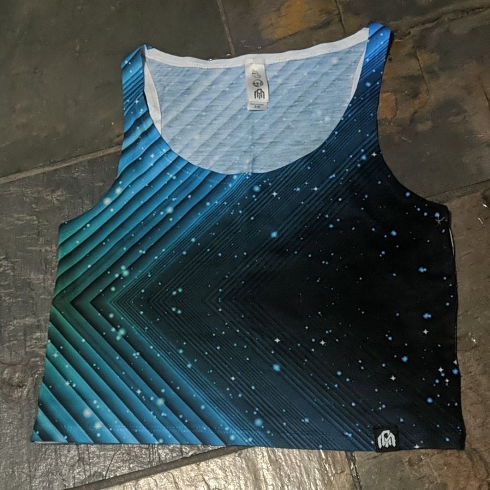 Into the AM outer space crop top